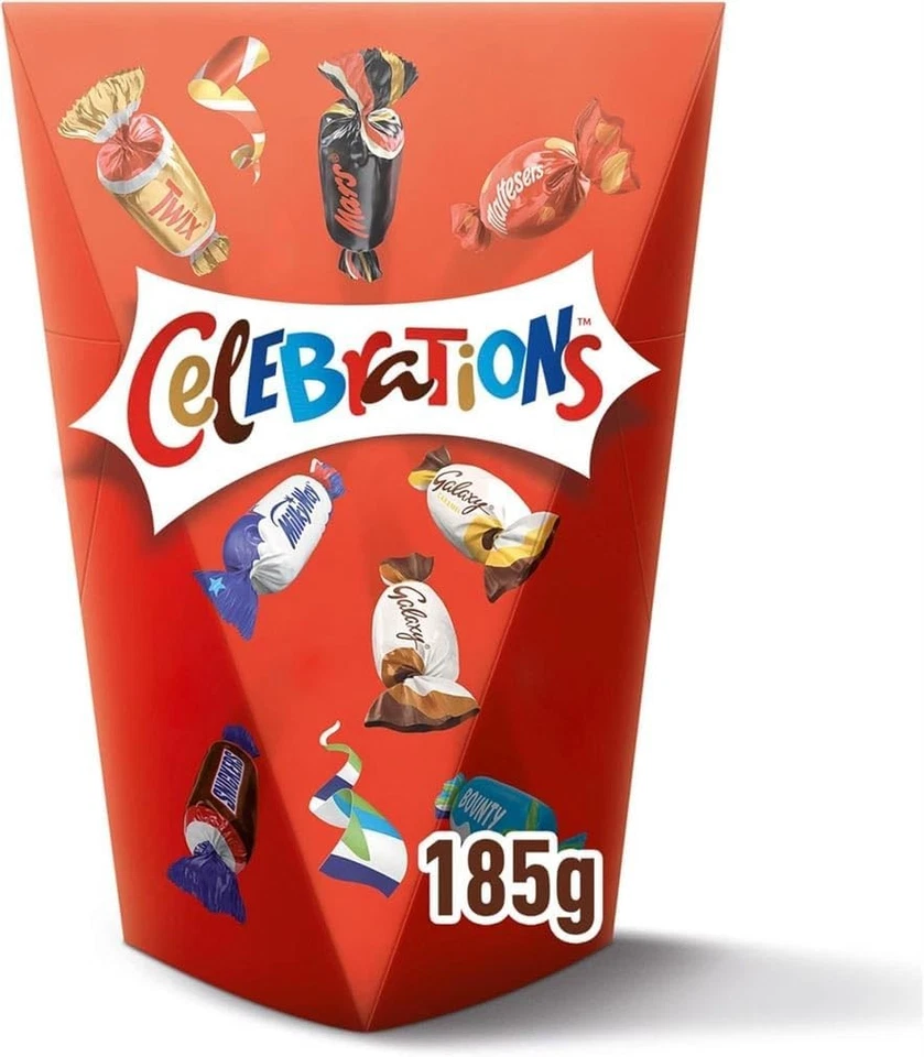 Celebrations Chocolate Gift Box, 185g Assorted Chocolates Snack Box With 