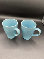 Starbucks Design House Stockholm Blue Coffee Mug Ribbed Lines 12oz 2009