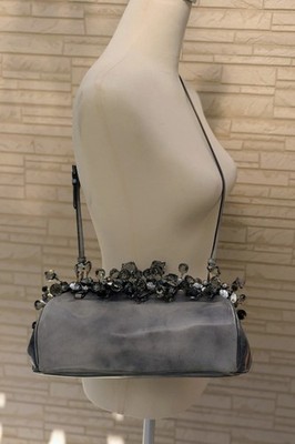 PRADA Spazzolato Crystal Encrusted Clutch Super Rare Vintage (2010