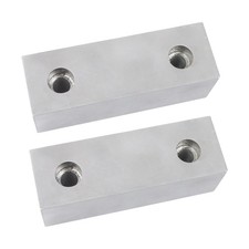 For 6" Vises 2 Jaws Vise Jaws 6" 2" 2" Reversible Machined Soft Jaws Aluminum