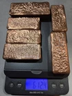 COPPER BARS / INGOTS, 6 LBS. 12 OZ.   HAND POURED, .999 PURE INVESTMENT GRADE!!!