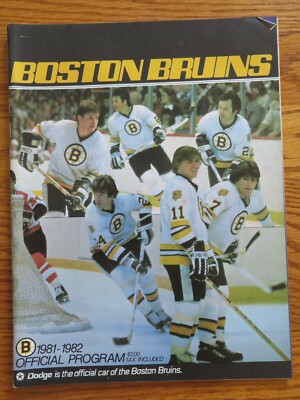 GOAL BOSTON BRUINS vs NEW YORK ISLANDERS 1-14-82 Program ...