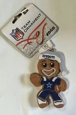 Dallas Cowboys Gingerbread Man Christmas Holiday Ornament - FREE SHIPPING