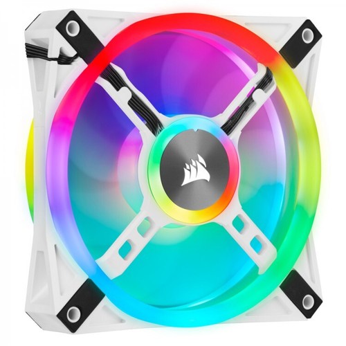 Corsair Icue QL120 Blanc Avec Adressable RGB Pwm Ventilateurs -120mm - Photo 3/5