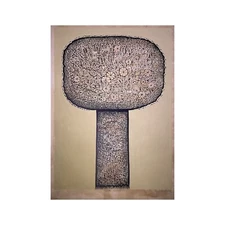 ALFREDO SOSABRAVO. Serigraphy intervened by the artist. Contemporary cuban art.