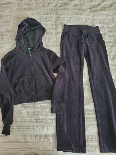 Wild Fable 2 pc velour sweatsuit interchangeable pants and hoodie sz XS 10-12 - Picture 5 of 8