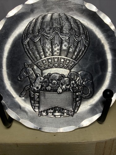 Wendell August Forge Balloon Animals 4.5" plate Baby Name Plate Unengraved - Picture 4 of 13