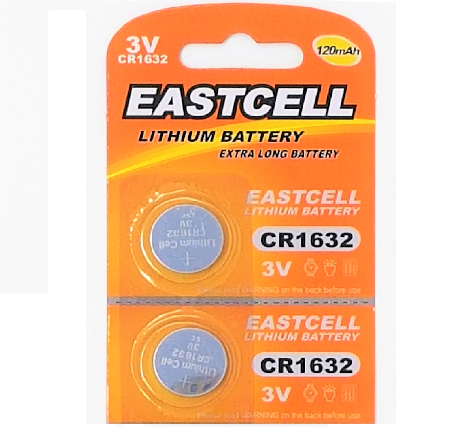2 X Cr1632 3v Lithium Batterie 120 Mah ( 1 Blistercard A 2 Batterie
