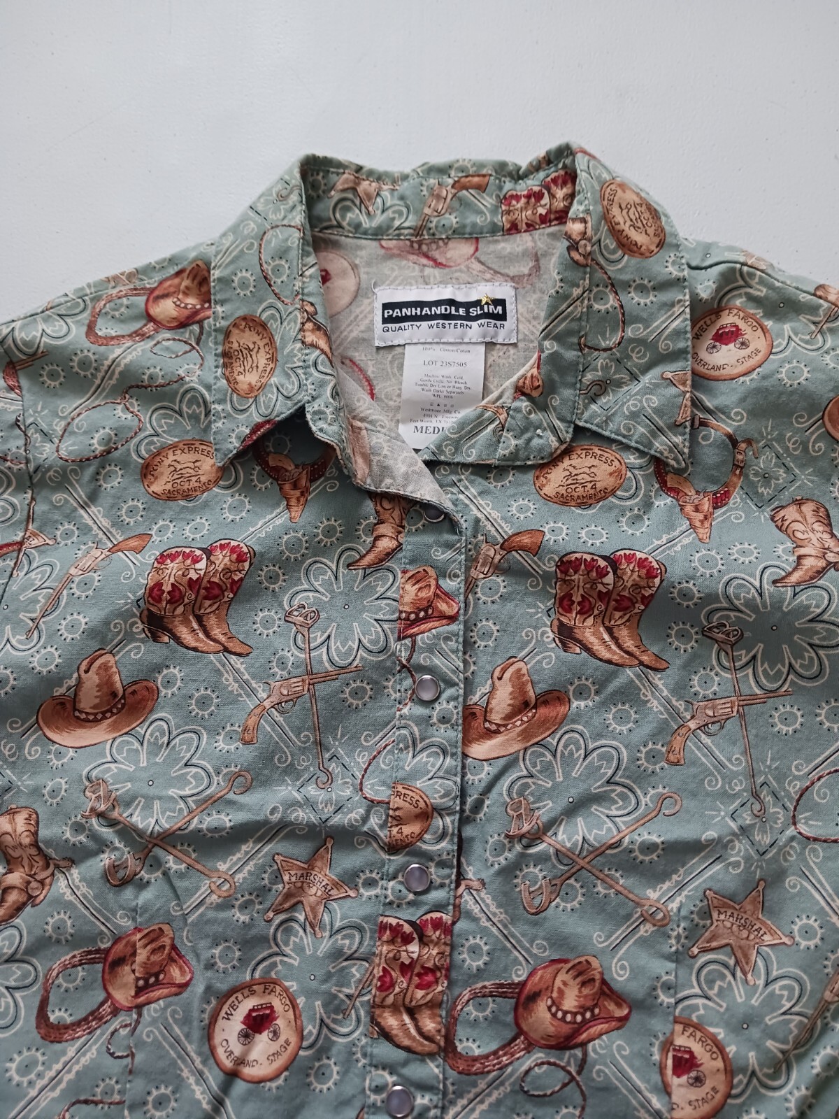Panhandle Slim Women's Medium Western Wear Shirt Sleeve Casual Collared  Shirt | eBay