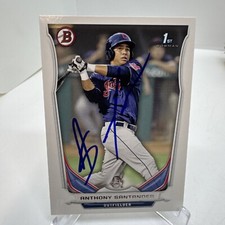 Anthony Santander - 2014 1st Bowman #BP-67 Signed Baltimore Orioles Free Agent
