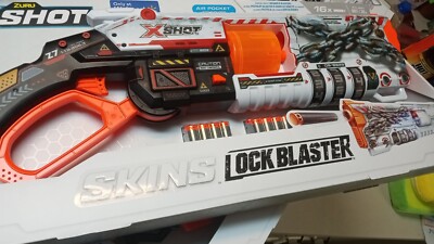X-Shot Skins Lock Blaster (16 Darts) by ZURU for Ages 8 & Up New
