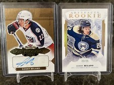 2016-17  Showcase Hot Prospects SONNY MILANO Rookie Auto + Artifacts Gold /25!!!