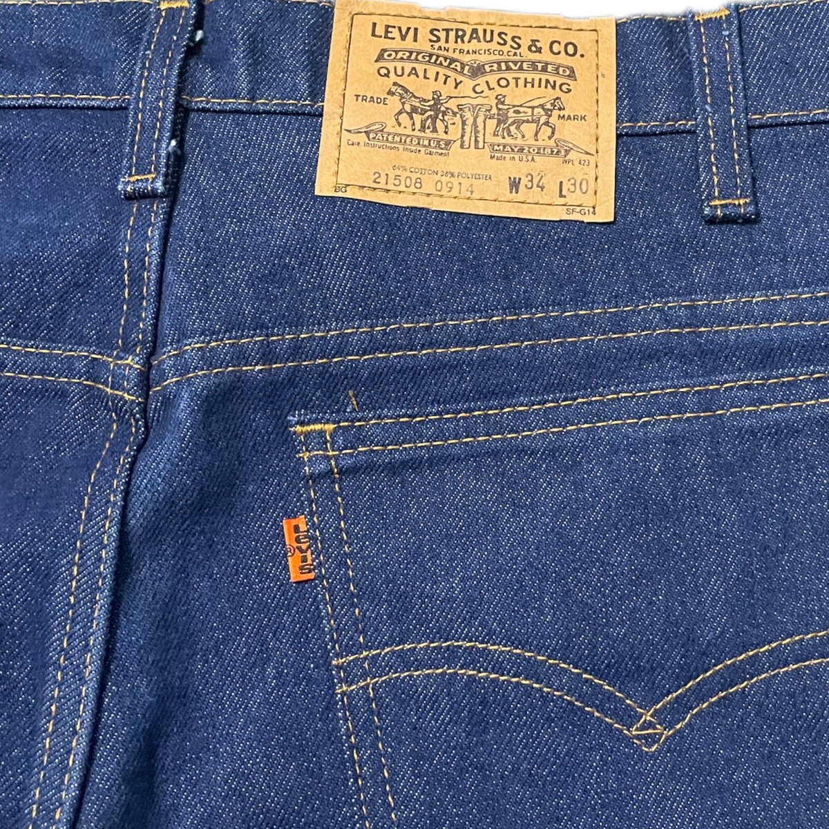 Vintage Levi's 21508 0914 Men's Straight Leg 34 x 30 Blue Vintage Levi's 21508 0914 Men's Straight Leg 34 x 30 Blue
