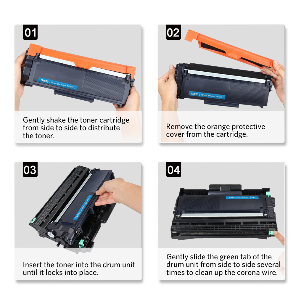 4 Toner Hy Brother 4 Toner Compatibili Brother TN660/TN630 - Per Stampanti DCP-L2520DW, HL-L2300D, MFC-L2700DW E Altre Cartucce Toner Hy Tn630