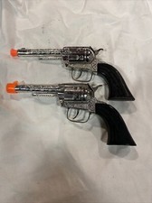 Vintage Pair of Pony Boy Cap Guns Black Grip Working