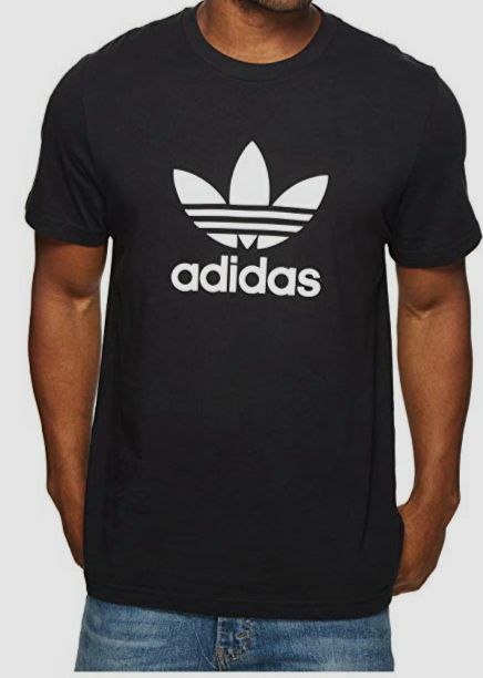 adidas Mens Short Sleeve T Shirt Large Black Trefoil Cw0709 for sale online  | eBay