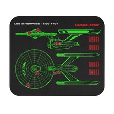 TWOK Enterprise Damage Report LCARS Mouse Pad