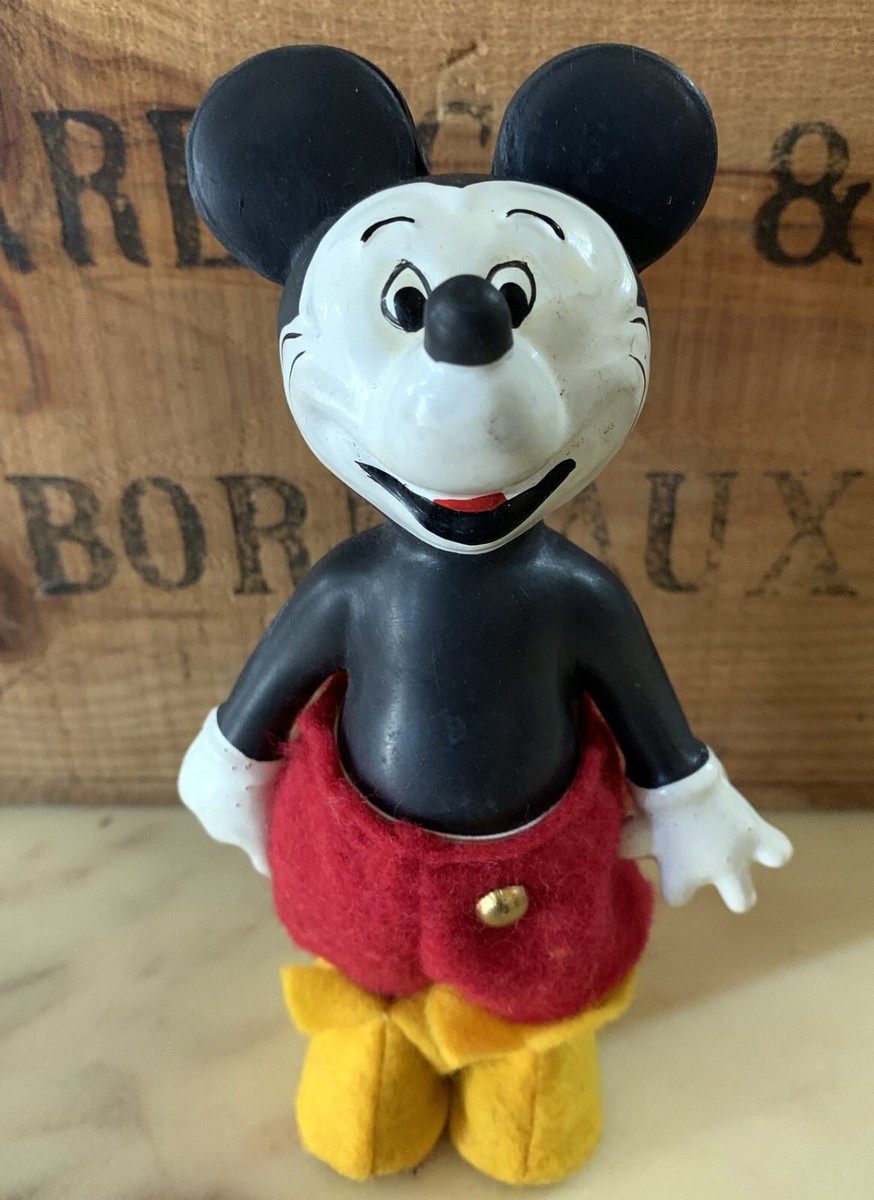 VINTAGE PUPAZZO GOMMA FELTRO MICKEY MOUSE TOPOLINO WALT DISNEY 15