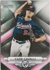 2023 Bowman Sterling Cade Cavalli RC Rookie Card Washington Nationals
