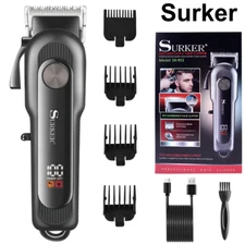 SURKER Mens Hair Clipper Professional Hair Trimmer Barber Clipper Set Cordless