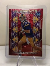 2024 Bowman Best U Garrett Nussmeier Red Refractor 03/10 Elements of the Game  