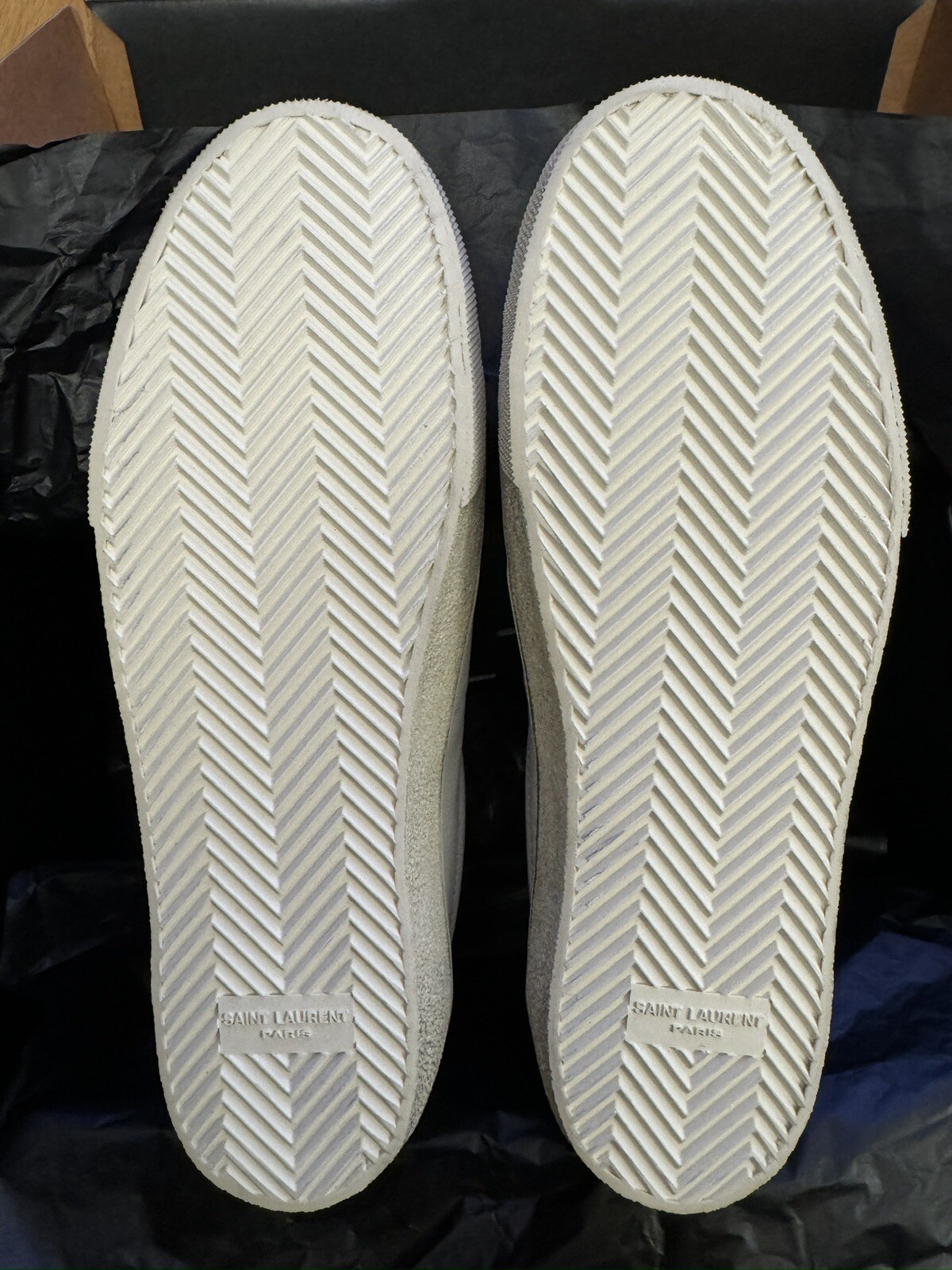 Sneakers basse Saint Laurent Court in pelle bianca nuove taglia 41 5