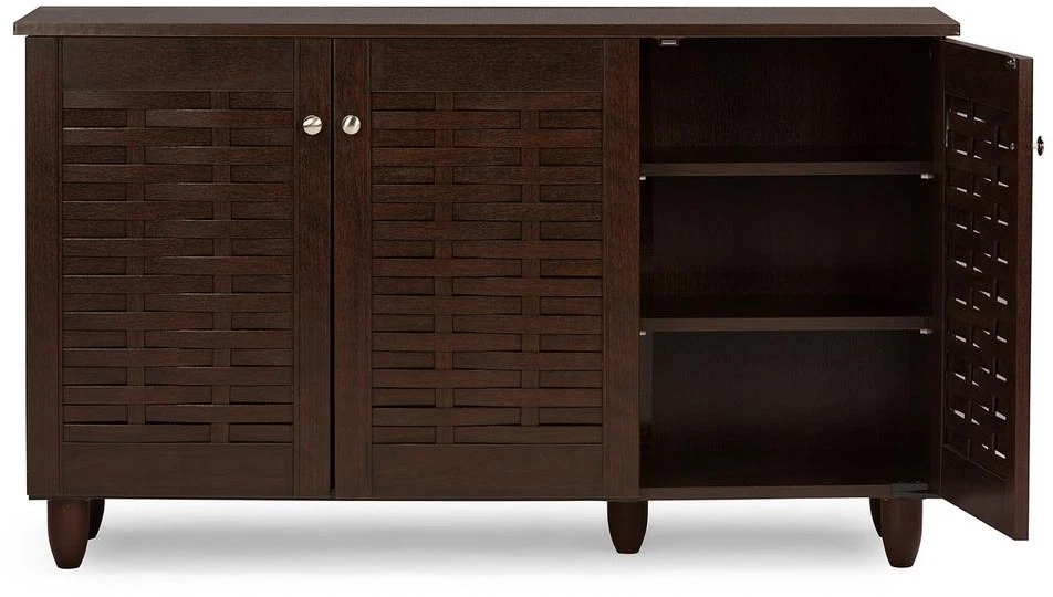 Entry Wooden Storage Cabinet Shoes Rack Organizer Hallway Shelves