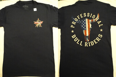 PBR Professional Bull Riders Americana Skull Licensed Navy Blue T-Shirt