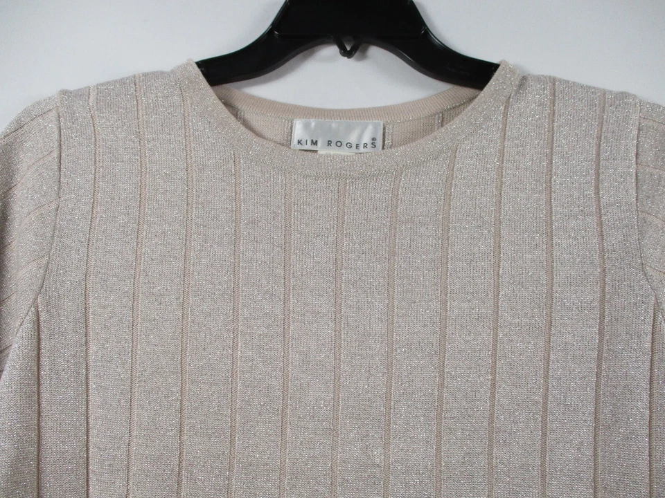 Conjunto Suéter Kim Rogers Mujer Mediano Pequeño Rosa Cárdigan Camisa Acrílico Foto 3 de 4