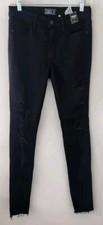 NWT Abercrombie And Fitch Harper Low Rise Super Skinny Distressed Jeans 25
