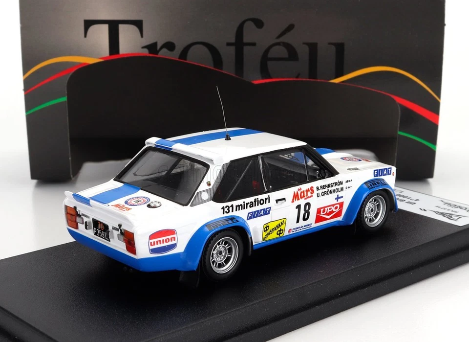 MODELLINO AUTO STATICO TROFEU FIAT 131 ABARTH 1000 LAKES RALLY 1979 SCALA 1/43 - Immagine 2 di 4