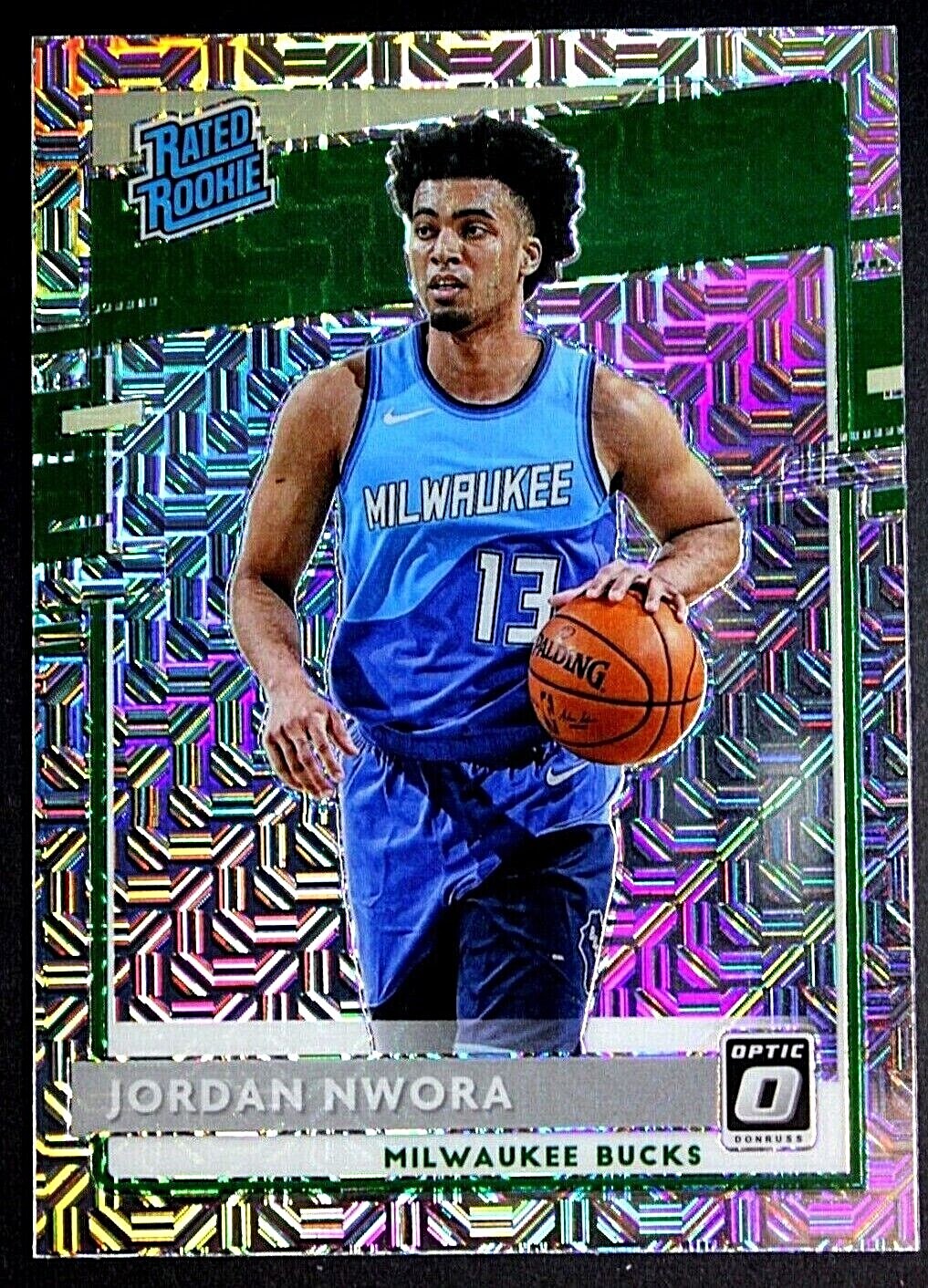 2020-21 Donruss Optic Jordan Nwora Rated Rookie Choice Prizm #189 RC Bucks 💎🔥
