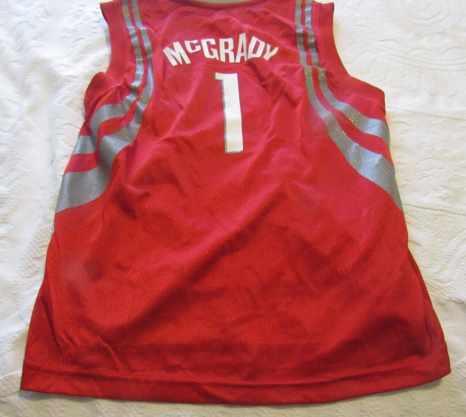 Camiseta deportiva de baloncesto Tracy McGrady, Houston Rockets #1 (Reebok) juvenil grande Foto 2 de 4