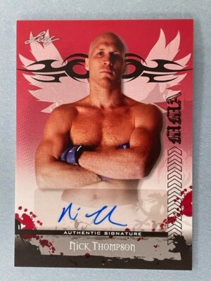 2010 Leaf MMA Autographs Red #AUNT1 Nick Thompson Auto