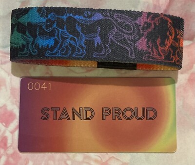 Zox Stand Proud Armband Strap And Card. Löwe/Großkatze Thema. Goldgenäht