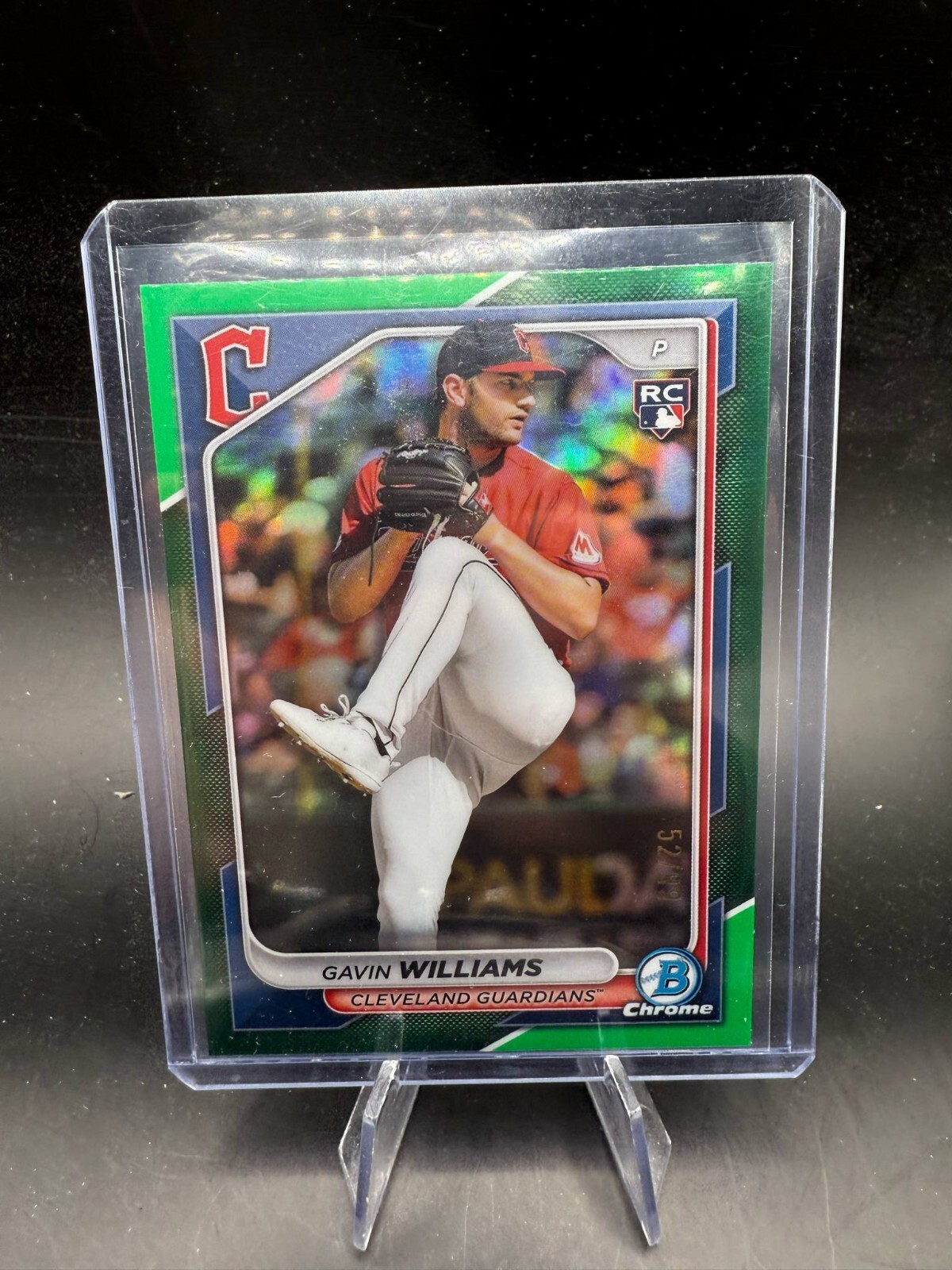 2024 Bowman Chrome Gavin Williams RC ROOKIE SP #/99 Green Refractor GUARDIANS SP
