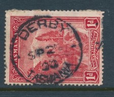 TASMANIA, Postmark DERBY