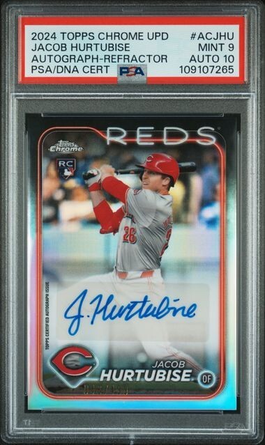 2024 Topps Chrome Jacob Hurtubise RC Refractor Auto /499 PSA 9 Gem Mint