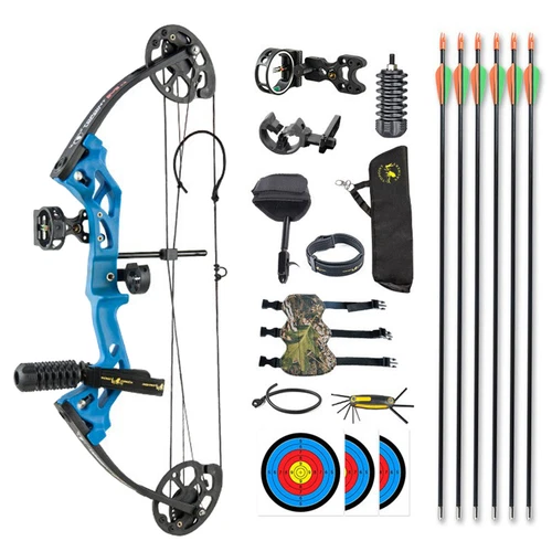 Junior 10-30LBS Compound Bow and Arrows Set Archery Target Right Hand Youth Kids - Picture 15 of 26