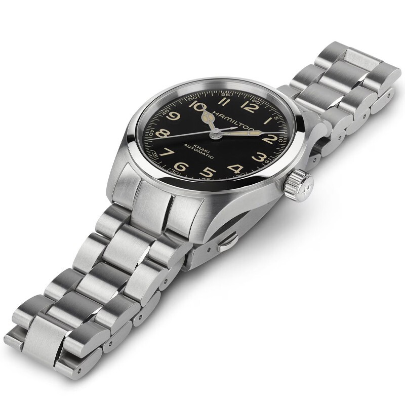 New Hamilton Khaki Field Murph 38MM Black Dial Steel Men's Watch
