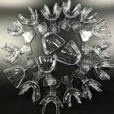18 Pcs Dental Edentulous Jaw Impression Trays Full Plate Denture Frame Cut Back