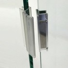 Polycarbonate U-Channel w/ Magnet & Chrome Metal Stike Plate for 3/8" Glass