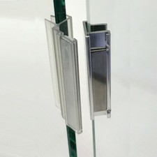 Polycarbonate U-channel W Magnet Chrome Metal Stike Plate For 38 Glass