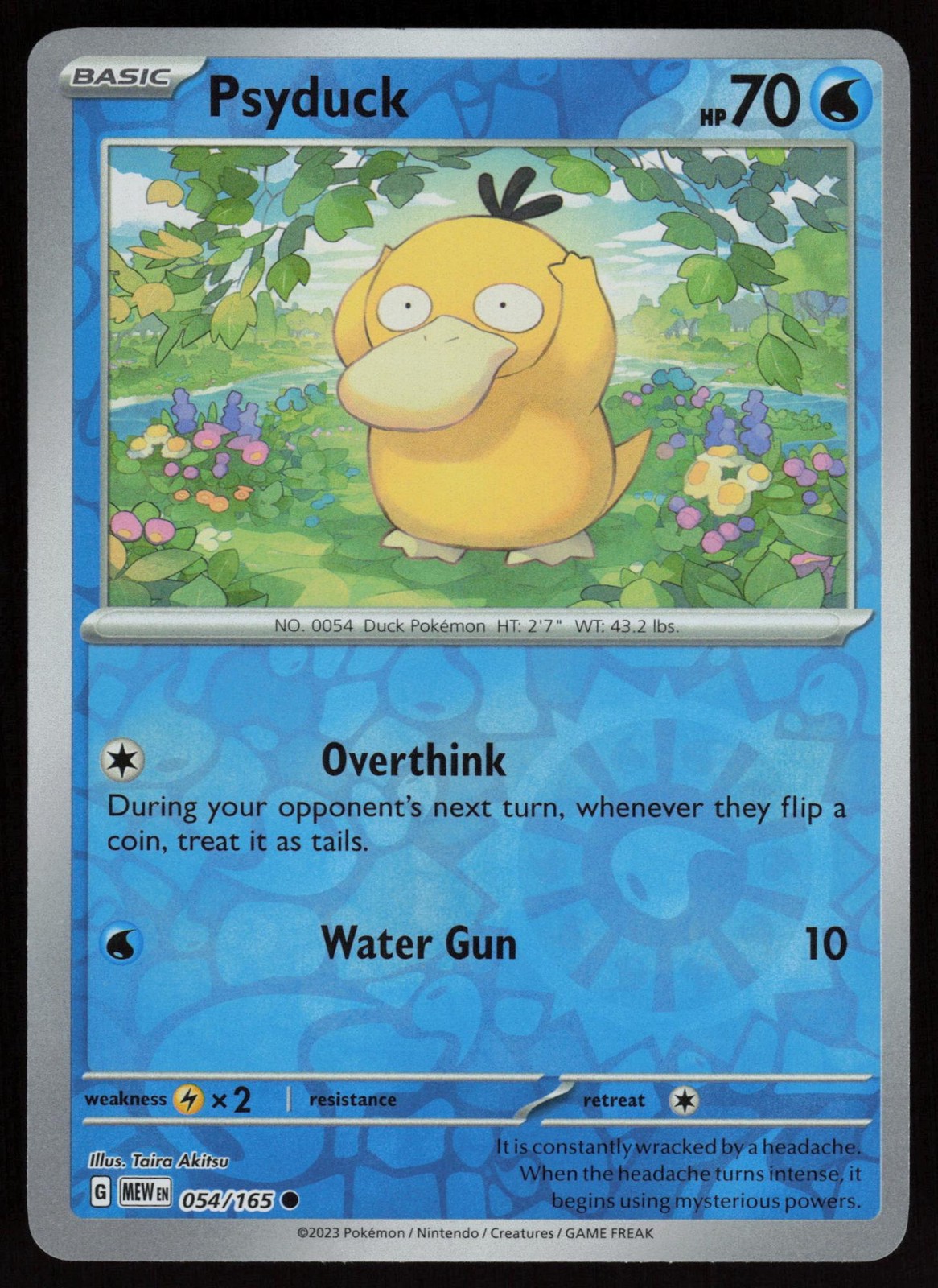 PSYDUCK 054/165 COMMON 151 POKEMON REVERSE HOLO NM/M