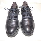 EUC LUCA GROSSI WICKER WEAVE LEATHER OXFORDS HANDMADE IN ITALY BLACK 39.5 US 8.5 — photo 5