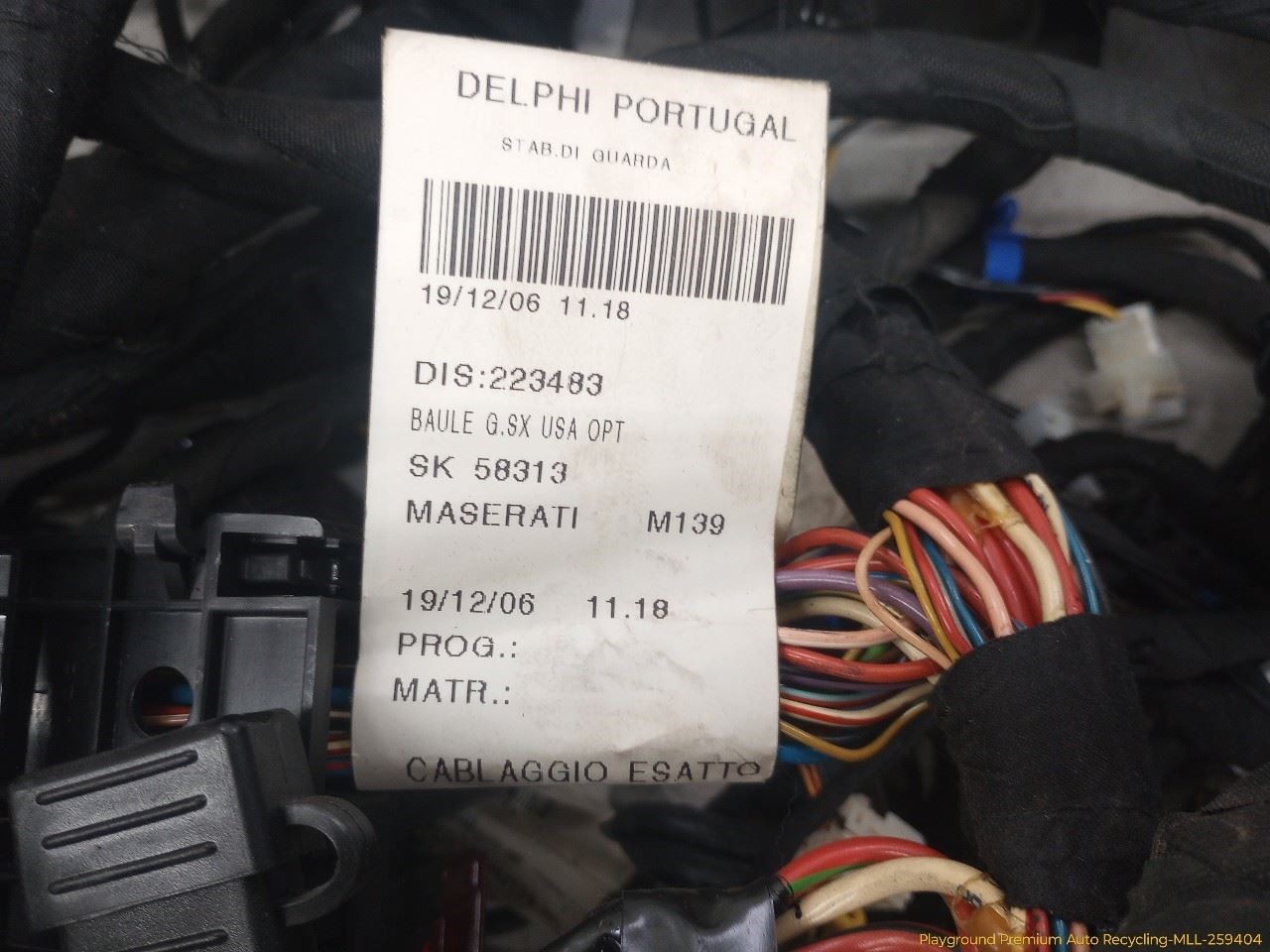 Maserati Quattroporte 2003-2008 Wiring harness P/N 223481