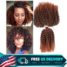 Crochet Hair Short Style Kinky Curly Ombre Color 8Inch 3 Little Pcs/Pack 60roots
