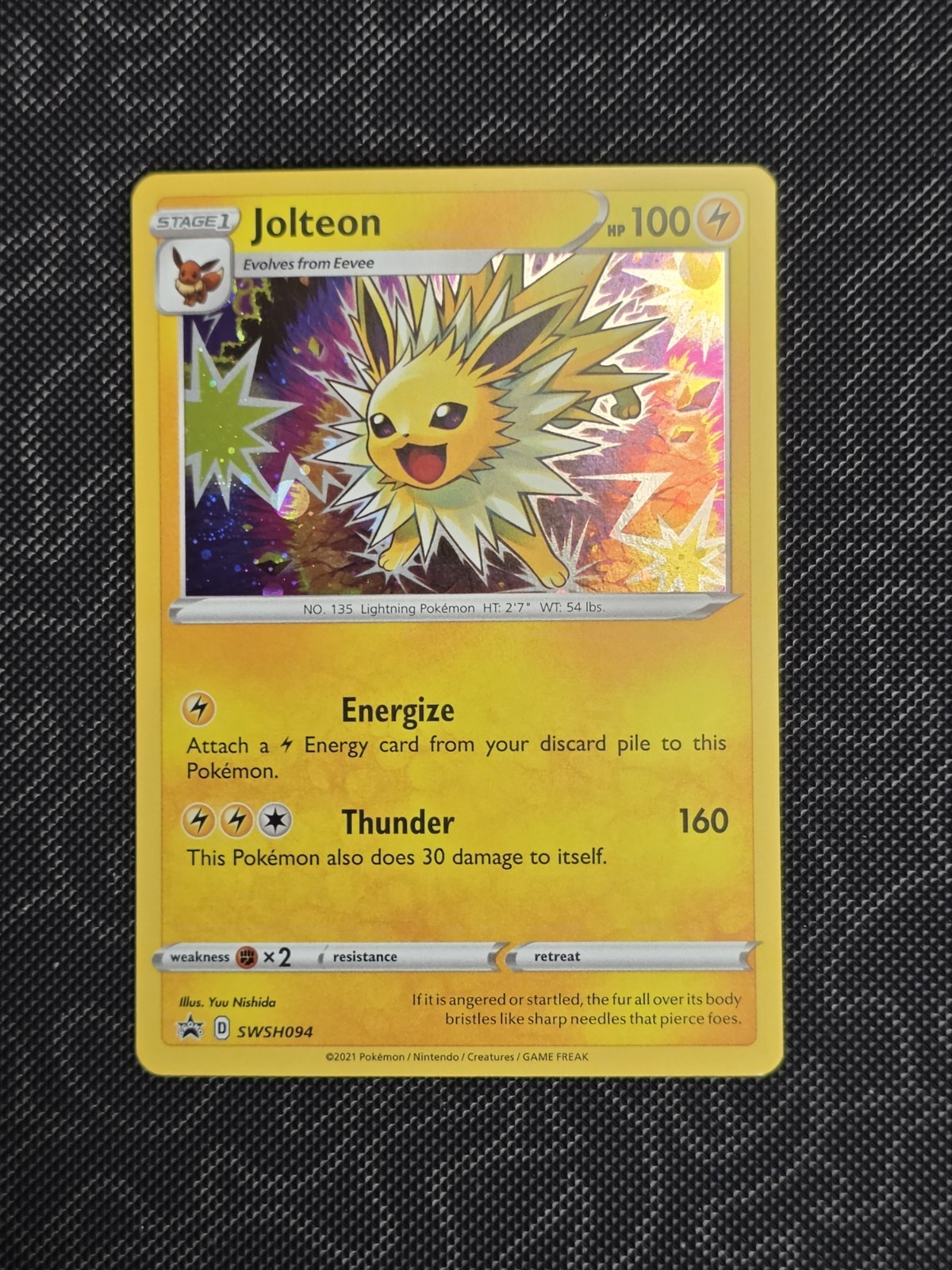 Jolteon SWSH094 - SWSH Black Star Promo - Pokemon Card - Holo SWIRL Near Mint