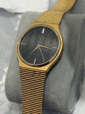 vintage orient quartz mens watch