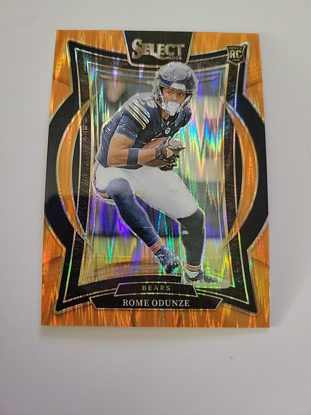 2024 Panini Select - Concourse Rome Odunze #3 Orange Shock Prizm /499 (RC)